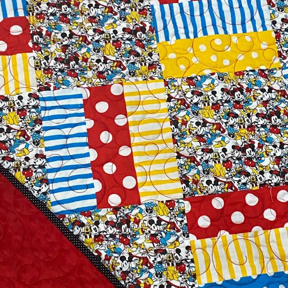 Minnie & Mickey Mouse Quilt Handmade Baby Child Toddler Boy Girl Disney Licensed - Picture 6 of 9